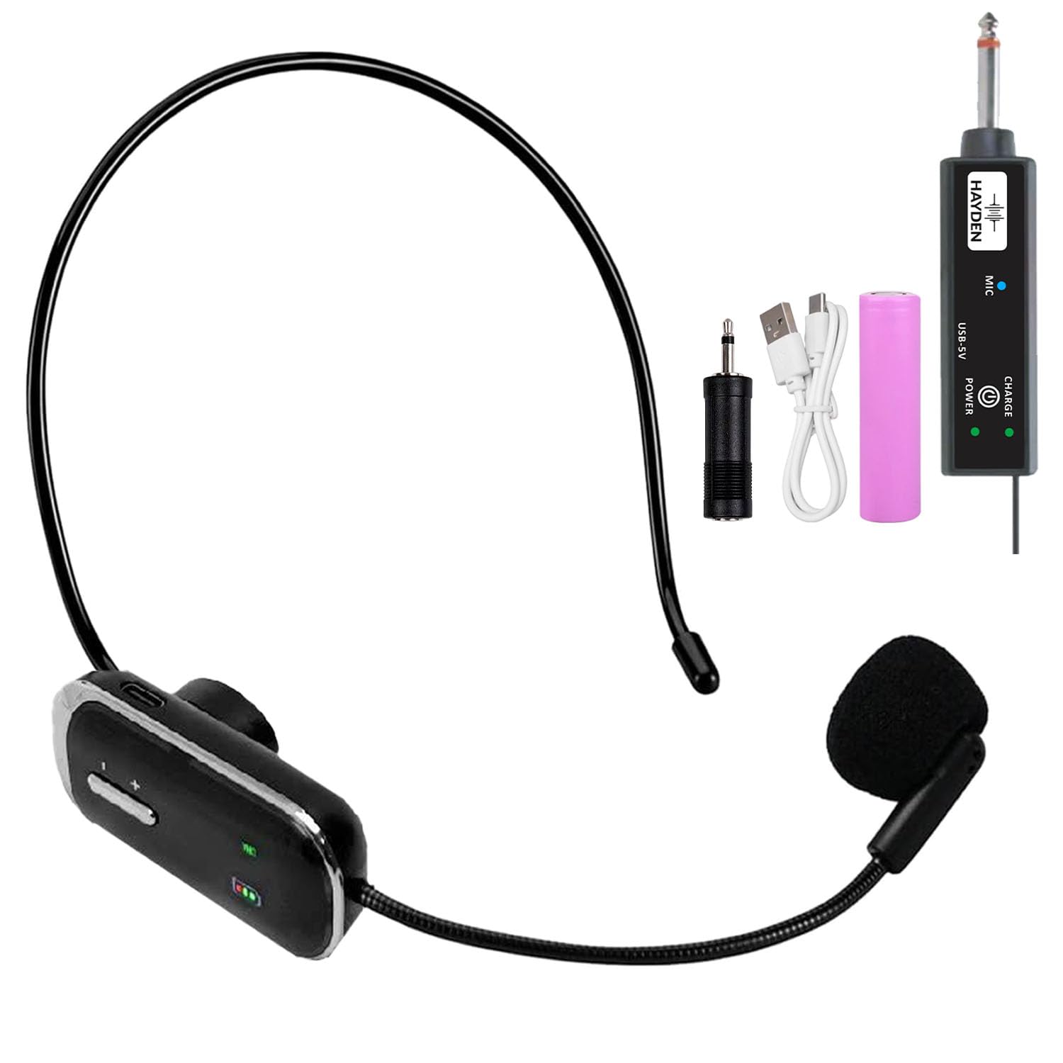 hayden HY-41 Wireless UHF Headset Microphone – Head-Mounted Mic for Teaching, Livestreaming, and Conferences | Long Range, Voice Absorption, Type-C Charging, Long Battery, Crystal-Clear Sound-image-8