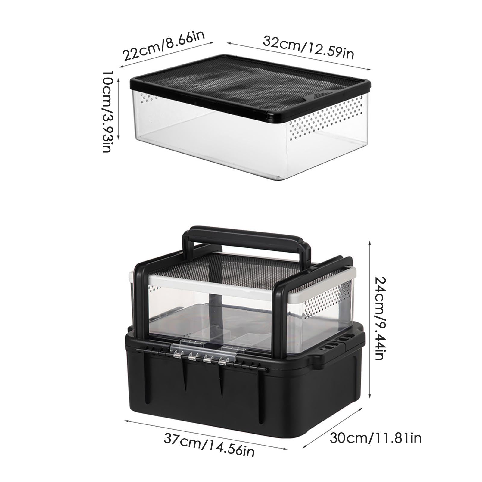 Reptilien-Futterbox Transparent - Transportbox Für Frösche & Kleintiere