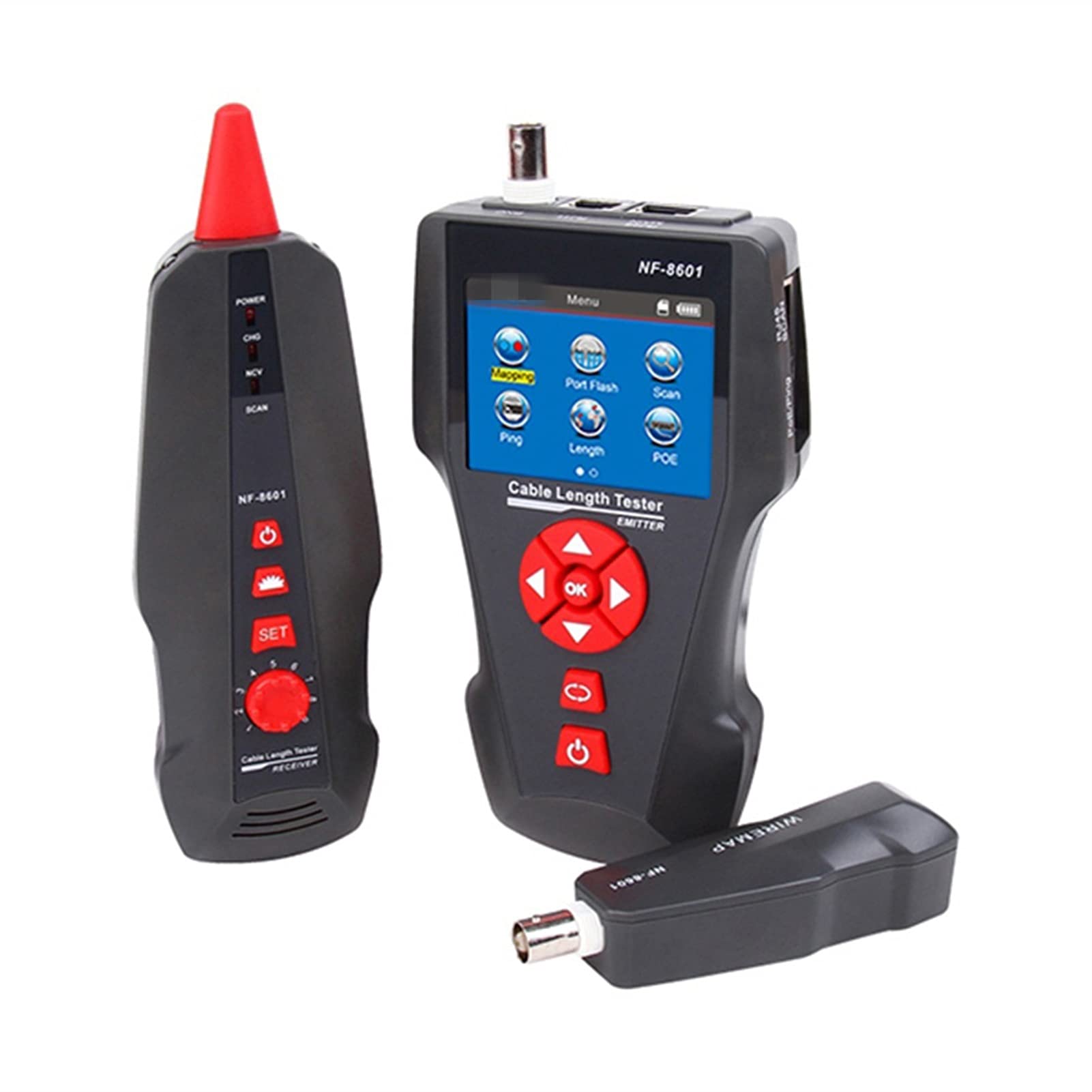 Detector de pared, Buscador de líneas de localizador de cable RJ45 RJ11 CAT5 CAT6 LAN Tester Tester Cable Multifunction Tracker POE PING