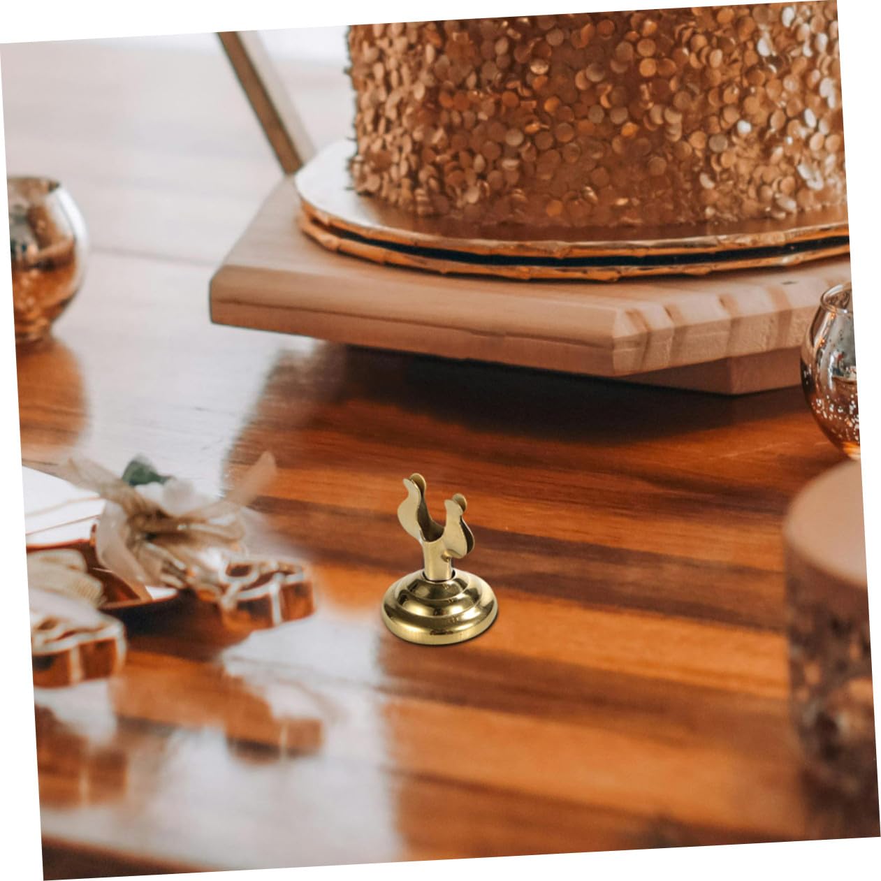 SHINEOFI 12piezas Soporte Para De Mesa Inoxidable u Forma Para Restaurantes y Bodas Soporte Elegante Para Menú y Tarjetas De Nombre