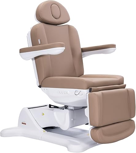 Miniatura 2 de DERMALOGIC Remi - Mesa de tratamiento de spa eléctrico, 4 motores, cama de masaje, función de memoria, altura ajustable, equipo de tatuaje de salón