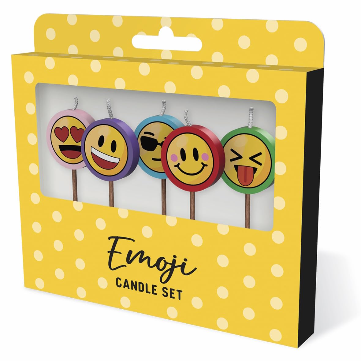 Emoji Kids Birthday Candles Set Novelty Childrens Cake Topper Party Decoration