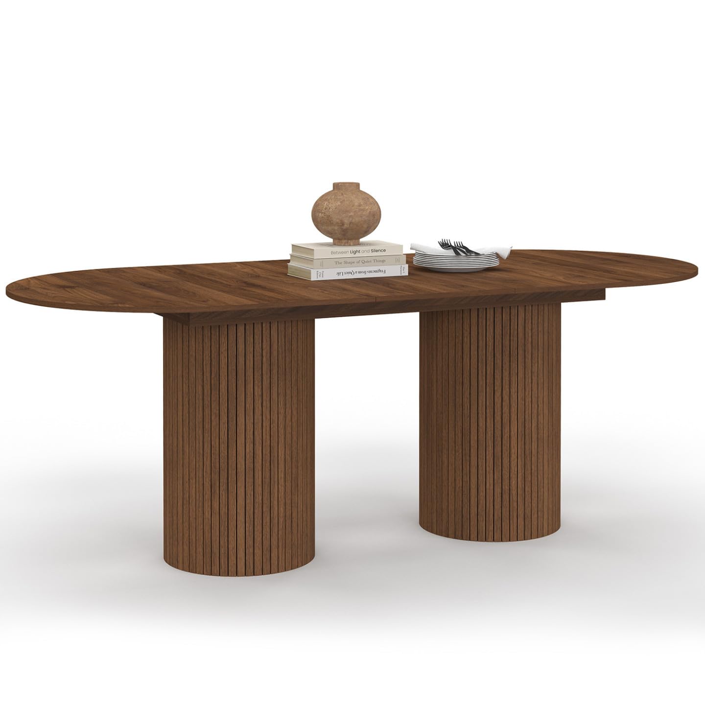 IDMarket - Table à Manger Extensible Ovale Juliette 160-200 cm