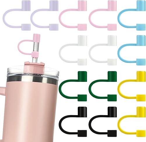 Miniatura 8 de 5-Pack Silicone Straw Covers Compatible with Stanley Cups - Dust-Proof Straw Caps for 40 oz Tumblers and Water Bottles