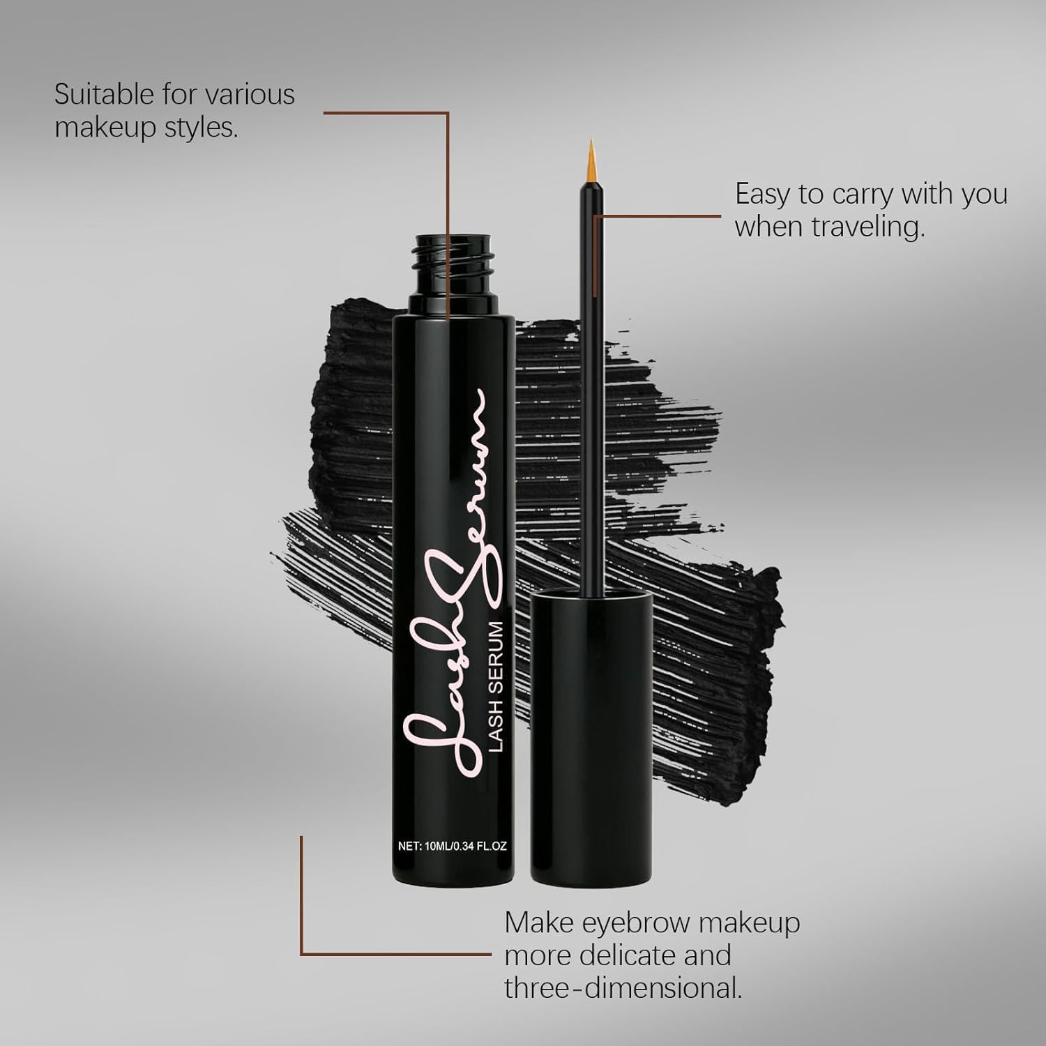 Sinsnlashes Wimpernserum – Fortgeschrittene Formel Eyelash Serum ohne Hormone für Wimpernwachstum – natürlich, vegan (3 Stück)