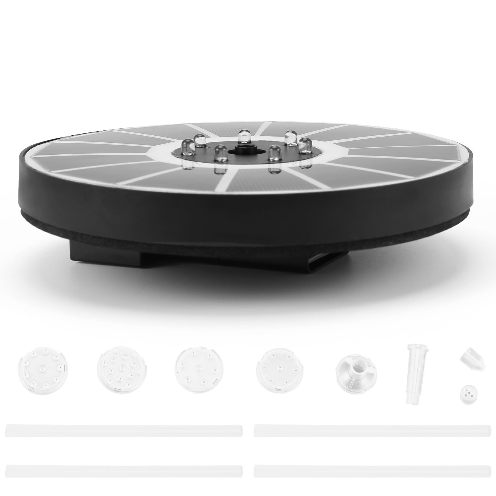 Littimoon 3.5W Solar Fountain for Bird Bath LED Solar Water Fountains with 2200mAh Battery Solar Powered Fountain Pump