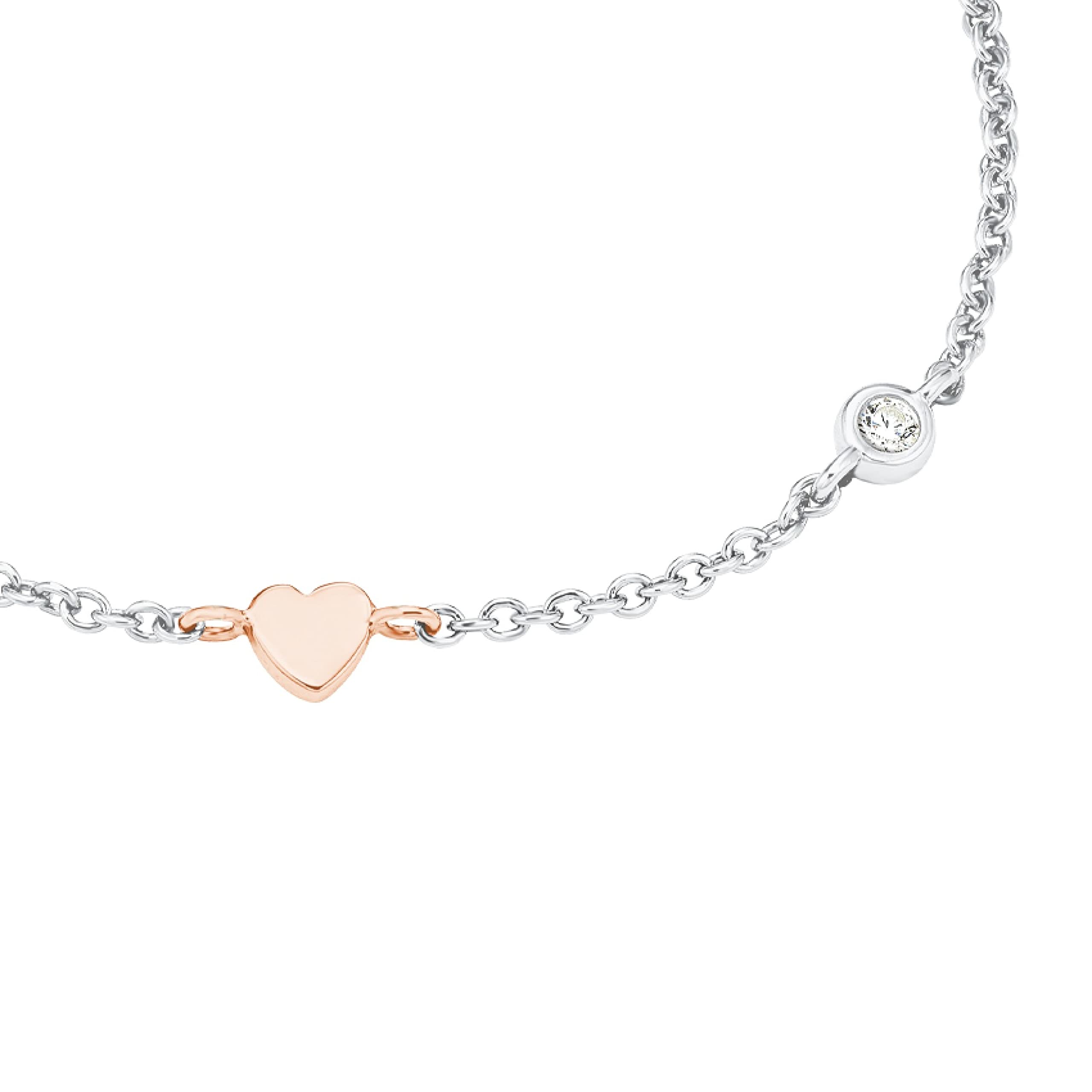 sOliver Bracciale per bambine in argento sterling 925/acciaio inossidabile, motivo: braccialetto, fornito in confezione regalo per gioielli