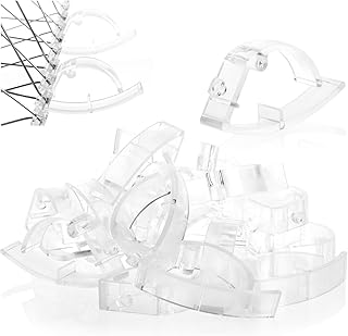 com-four® 24x Clip de Montage pour piquets de contrôle des Oiseaux - Accessoires pour Le contrôle des Pigeons - Clips de Fixation sur Les gouttières