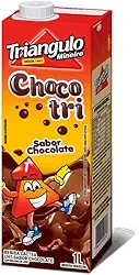 Bebida Láctea UHT Sabor Chocolate Chocotri, Embalagem de 1 Litro, Triângulo.