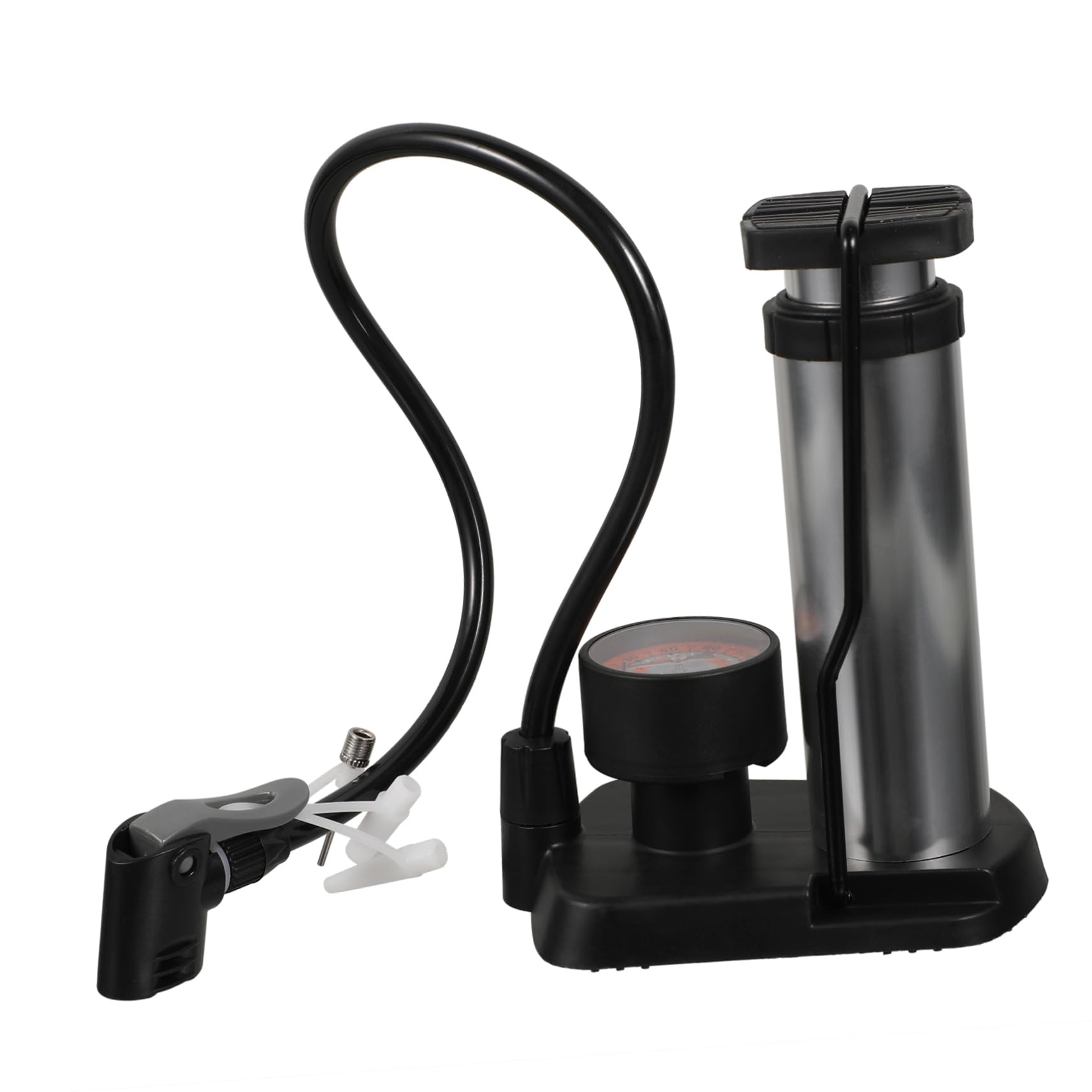 KESYOO Portable Floor Bike Pump with Pressure Gauge Aluminum Alloy Tire Inflator High Pressure Foot Pump for Multi Purpose Use Non Slip Pedals Convenient and Sturdy Design