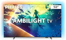 PHILIPS, Smart TV Ambilight 50' 4K, 50PUG8100/78, Comando de Voz, HDR10+/Dolby Atmos, VRR/ALLM, Bluetooth