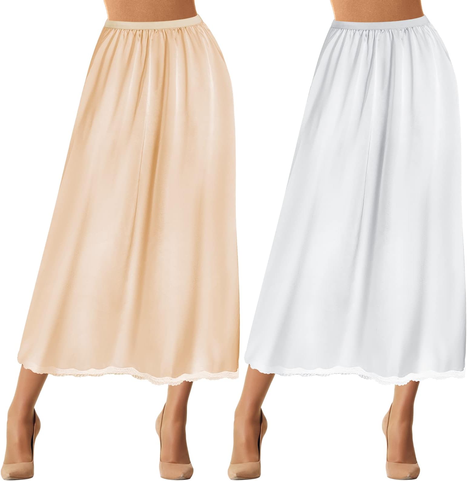 2 Pack Women's Lace Long Skirts