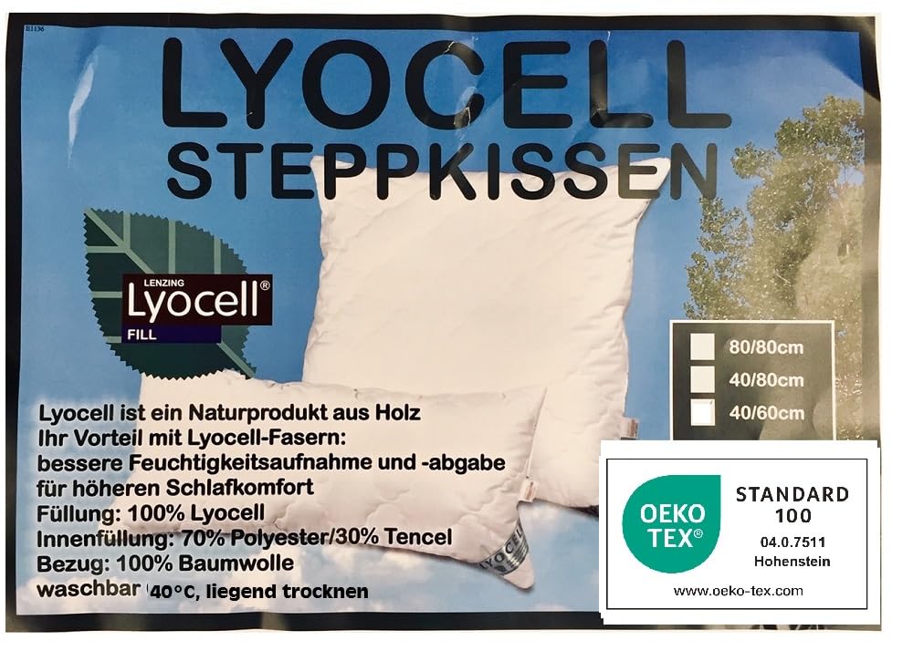 Bach's Betten Welt Neuheit Lyocell Tencel Kissen 'Lyoba' optimale Klimaregulierung mittlere Stützkraft