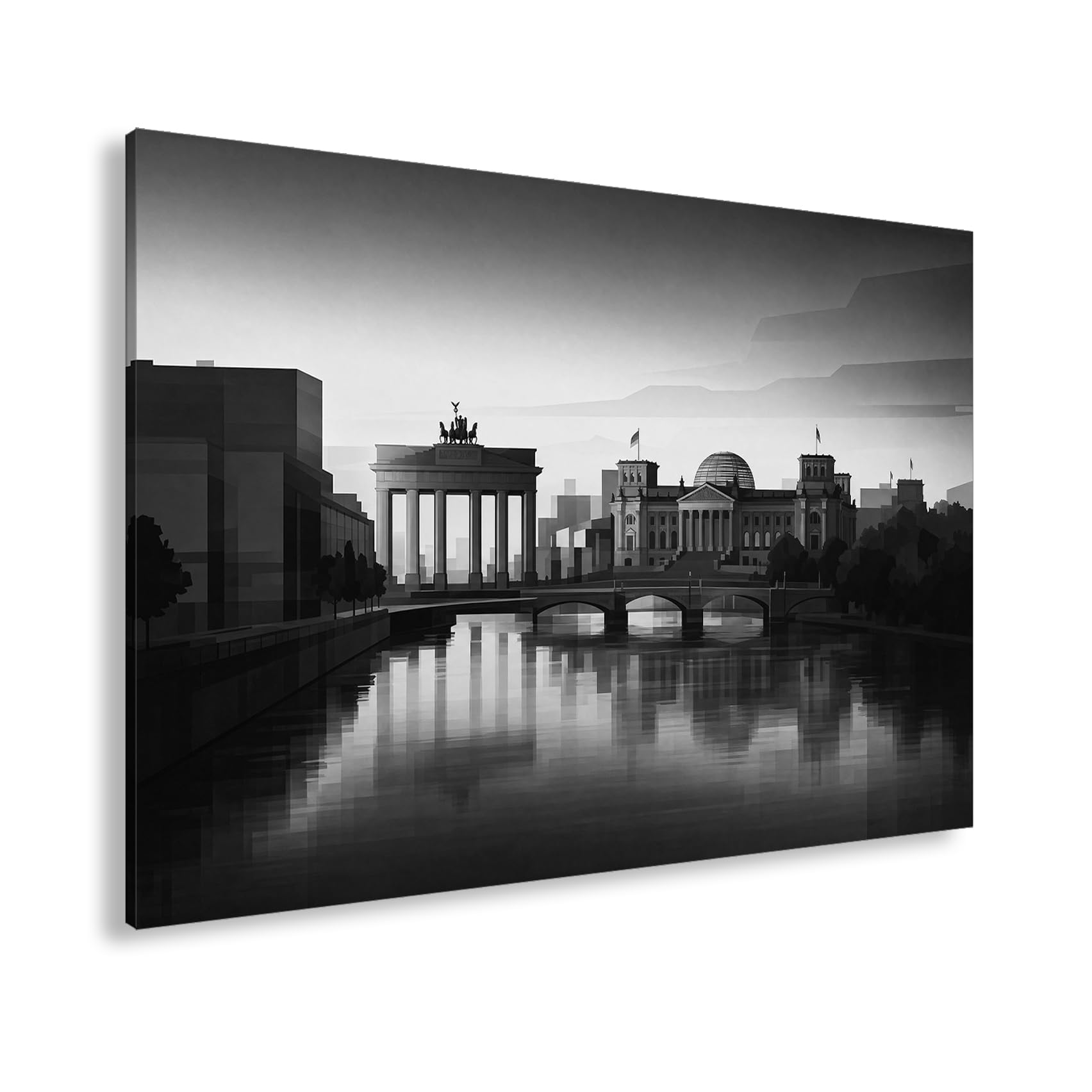 Obraz na płótnie Berlin Skyline z bramą Brandenburską 70 x 50 cm