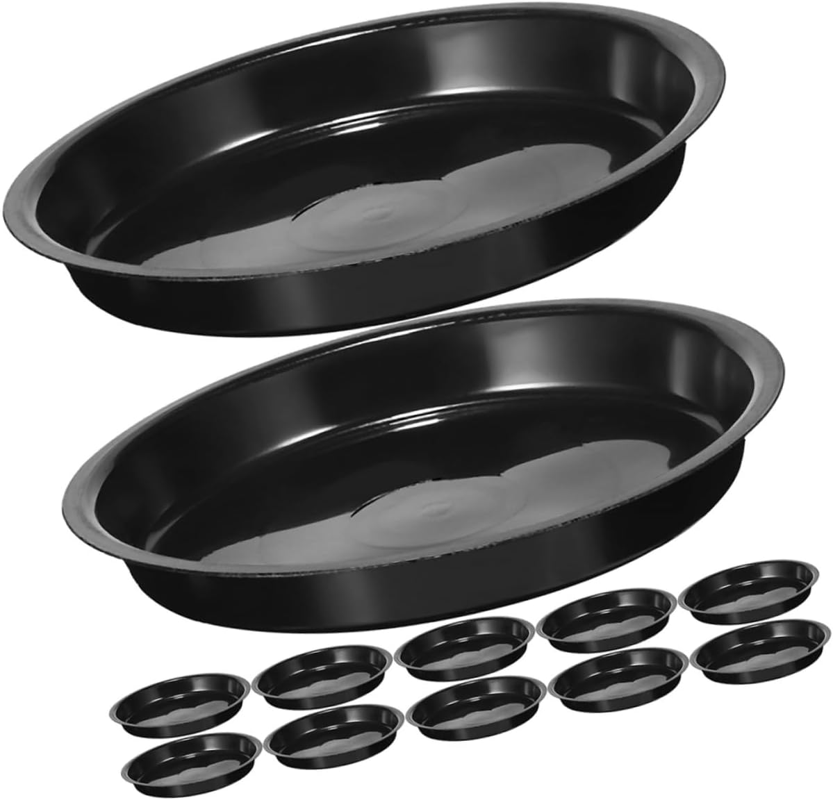 balacoo 80pcs Plant Saucers Thick Round Flower Pot Trays to Catch Water for Indoor and Outdoor Use Material
