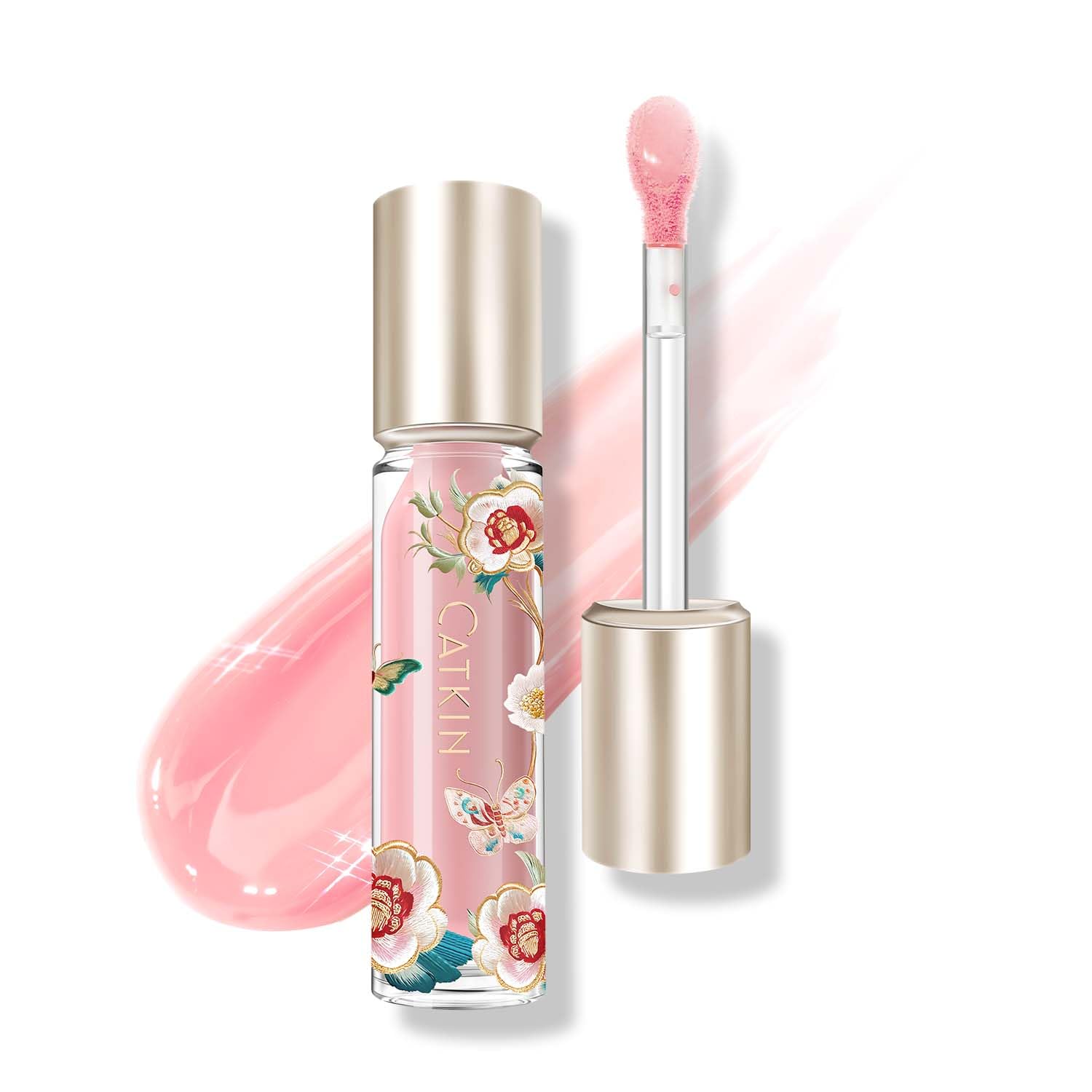 CATKIN Serum Plumping Lip Gloss, Hydrate & Volumize, Juicy Shine, 90% Nourishing Essence, Long Lasting and Non-Sticky