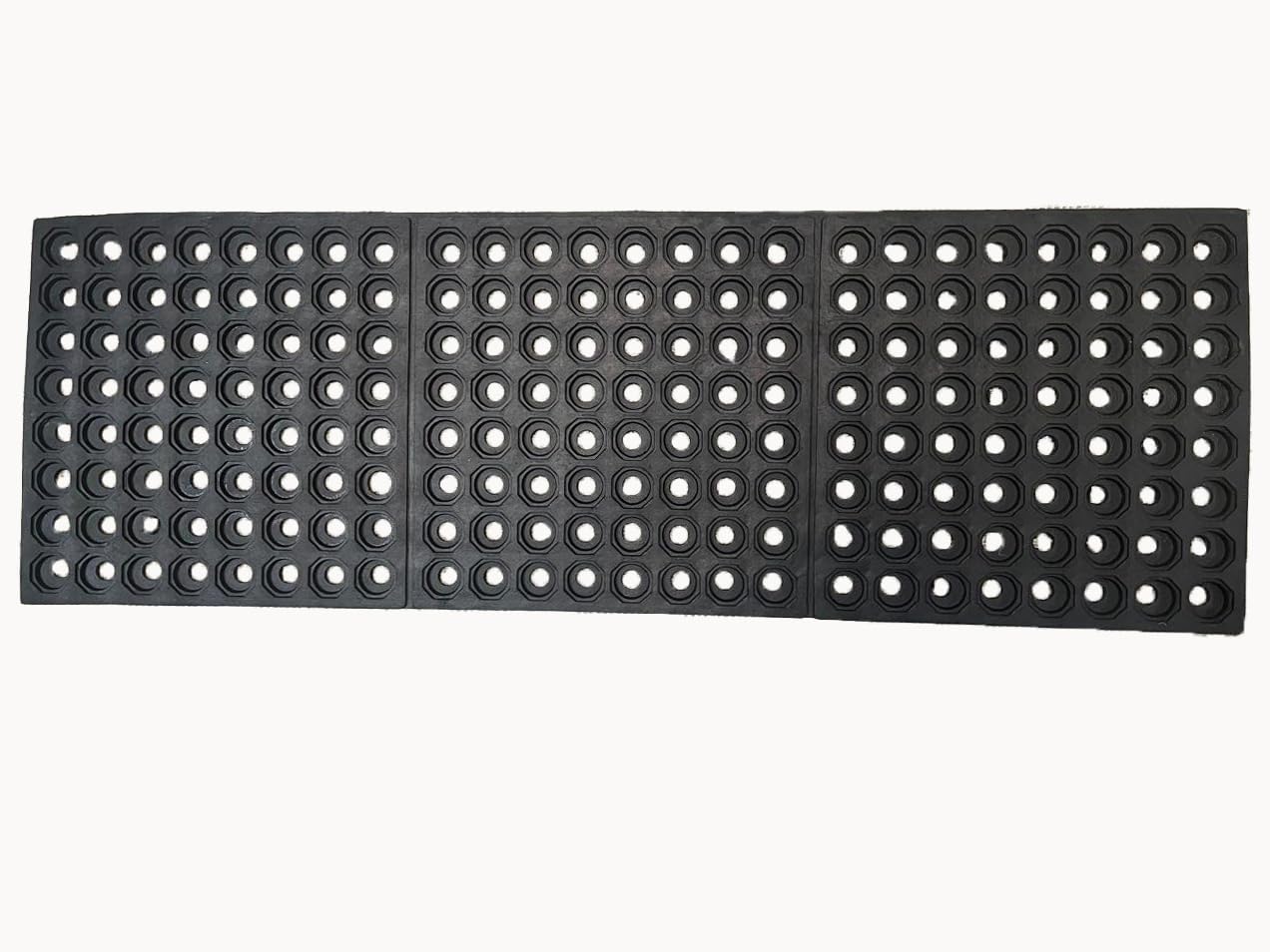 Rubber Step Mat Outdoor for Entrance Home Kitchen Main Door Entryway Bathroom Office Rainy Season (Black,90x30cm)-Pack of 1-picture-13