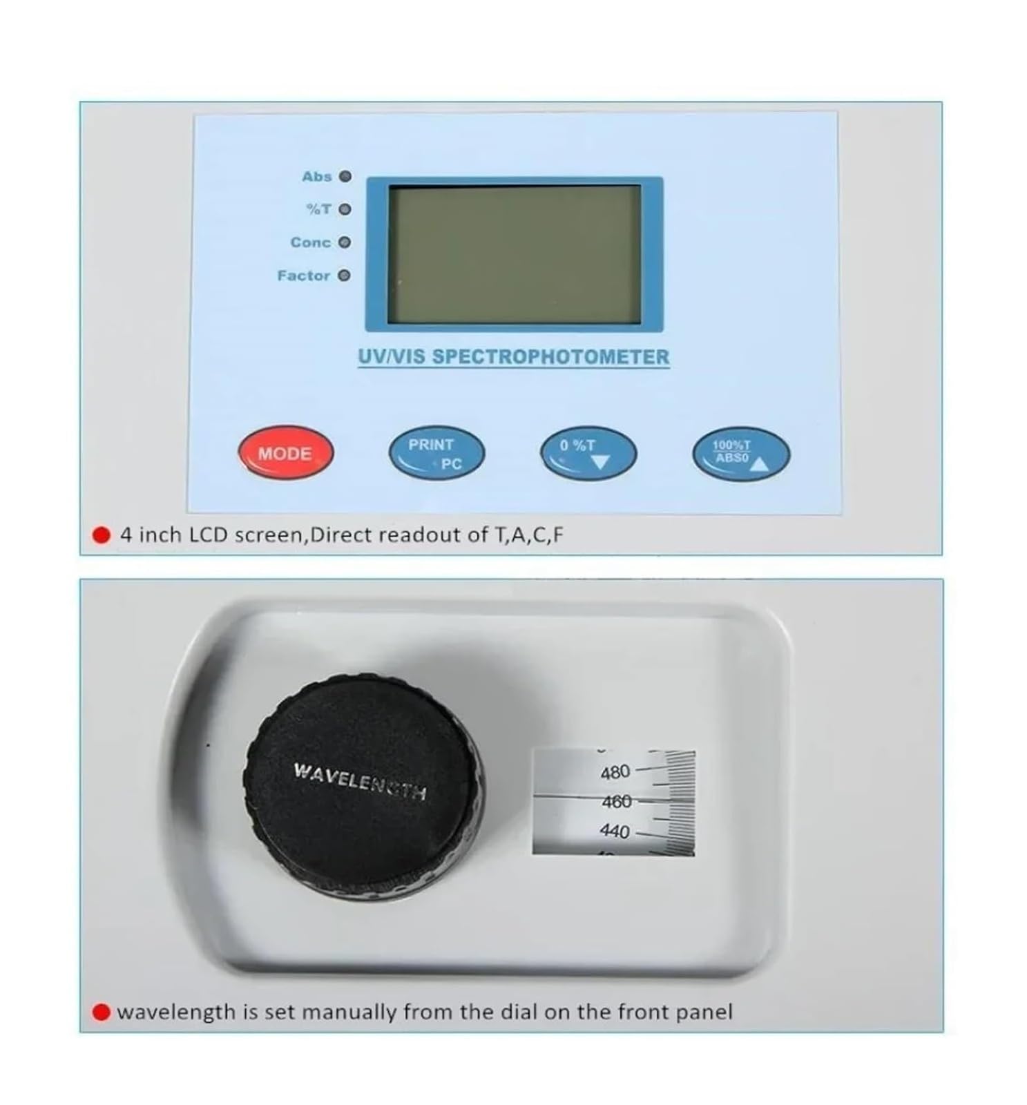 Espectrofotómetro UV-Vis fácil de usar para mediciones básicas de transmisión, espectrofotómetro de alta precisión 721N 722N 752N (Color: 722N, tamaño: 1)