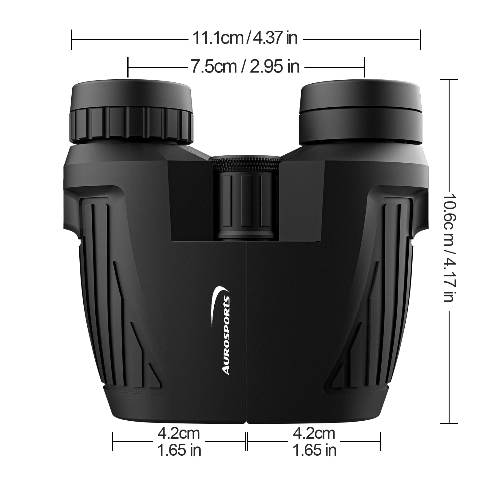 Aurosports Jumelles compactes 15 x 25 pour adultes et enfants HD pour chasse
