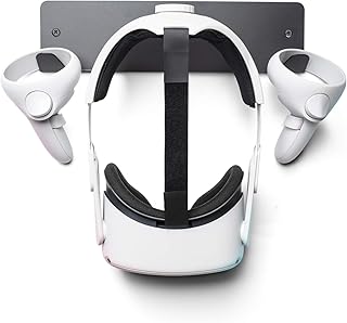CNBEYOUNG Aluminum Alloy Metal VR Headset and Controllers Wall Mount Storage Stand Hook Compatible with Quest 2 Pro Quest 3 Apple Vision Pro Valve Index PSVR 2 Pico 4, HTC Vive, HP Reverb G2(Black)
