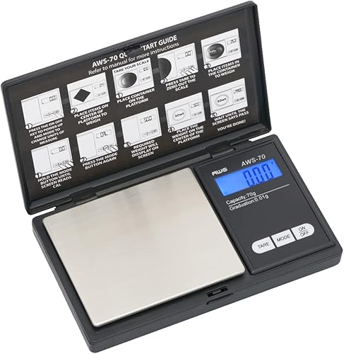 AWS Series Báscula digital de bolsillo, AWS-70-BLK, Negro, 1