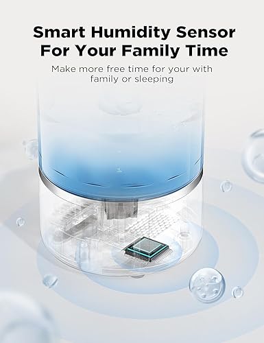 Miniatura 5 de Pelonis Humidificadores de niebla cálida y fría para dormitorio, habitación grande, hogar y bebé, humidificador ultrasónico de niebla fría y cálida