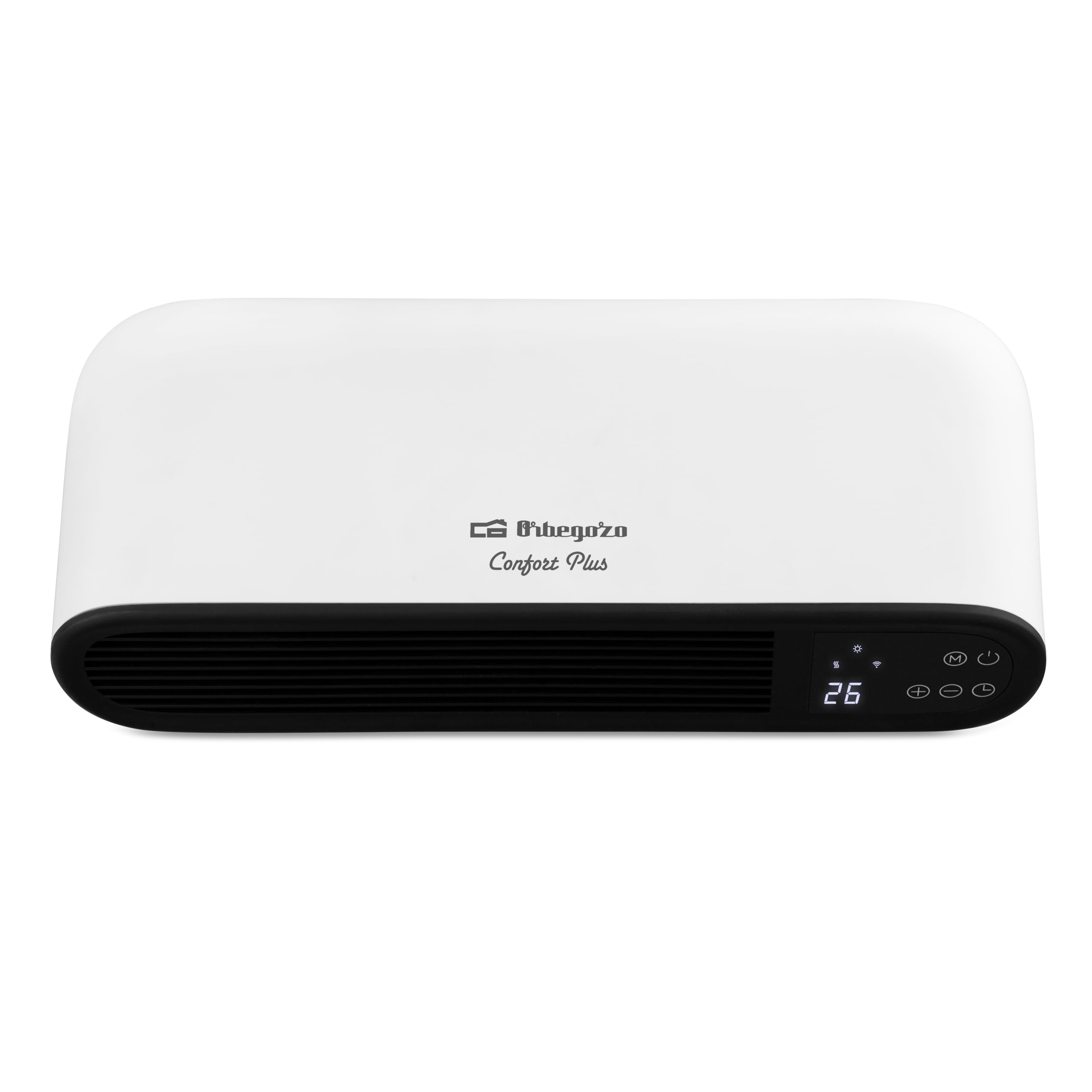 Orbegozo SPW 8000 Calefactor de Baño WiFi, 2000W, 2 Niveles de Calor, Elementos ceramicos PTC, Función Ventilador, Termostato Digital, 45.1x9.8x19.6cm, Montaje en Pared
