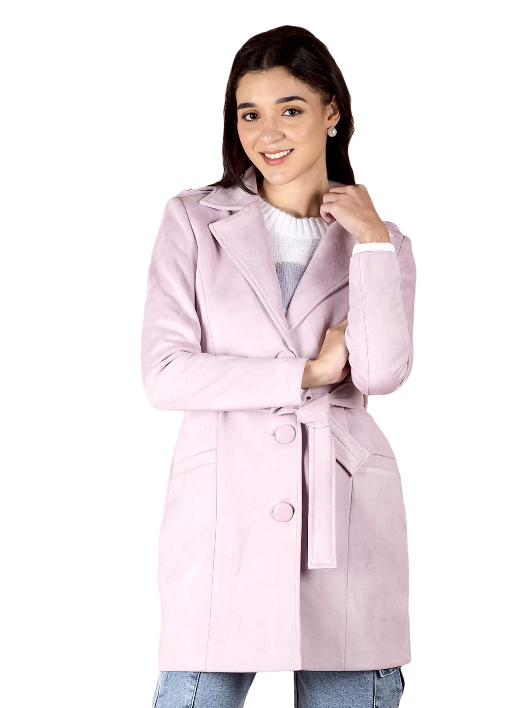 crimsoune club Women's Purple Mid-Thigh Length Overcoat-picture-14