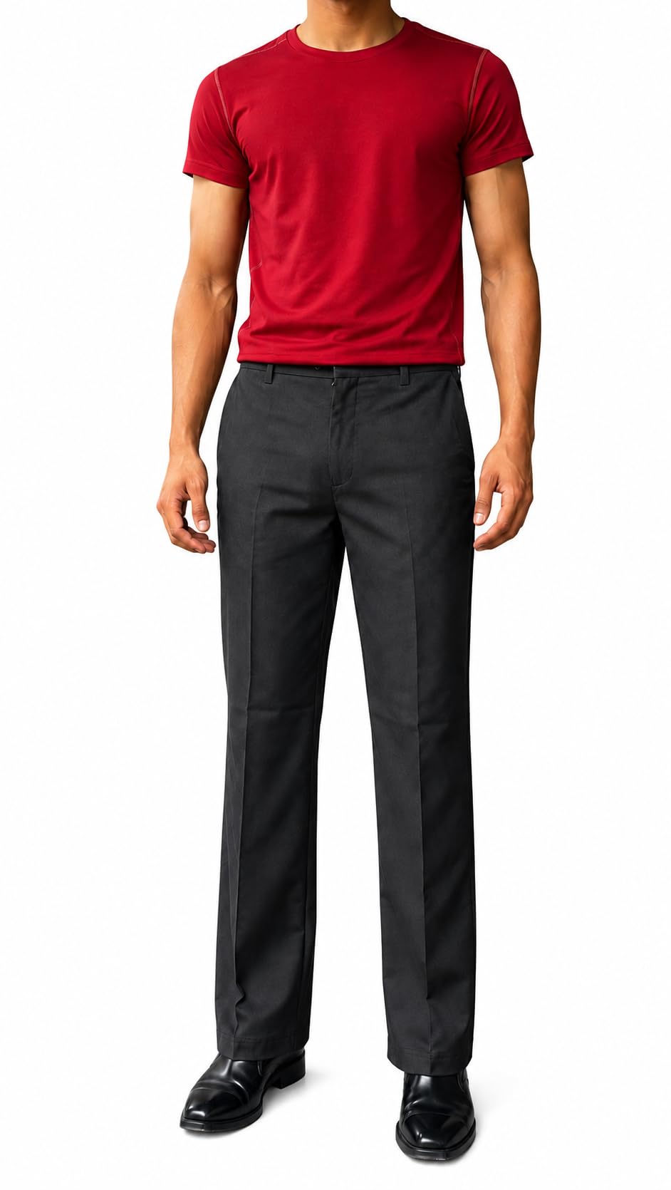 Straight Fit Men's Trouser Pant 36 Waist Z Black Light-image-42