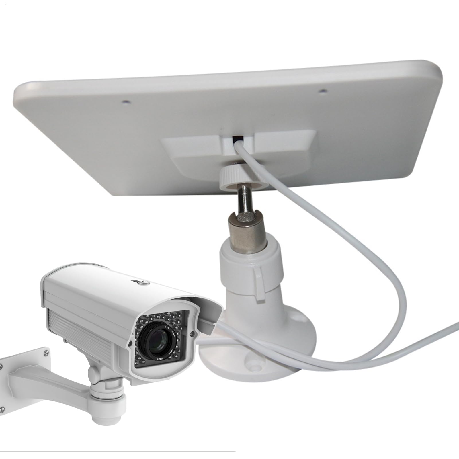 Pannello Solare per Telecamera Accessorio Solare Impermeabile | Caricabatterie da 20W per Videocamera di Sicurezza Per uso domestico, esterno, , giardino, cortile, garage