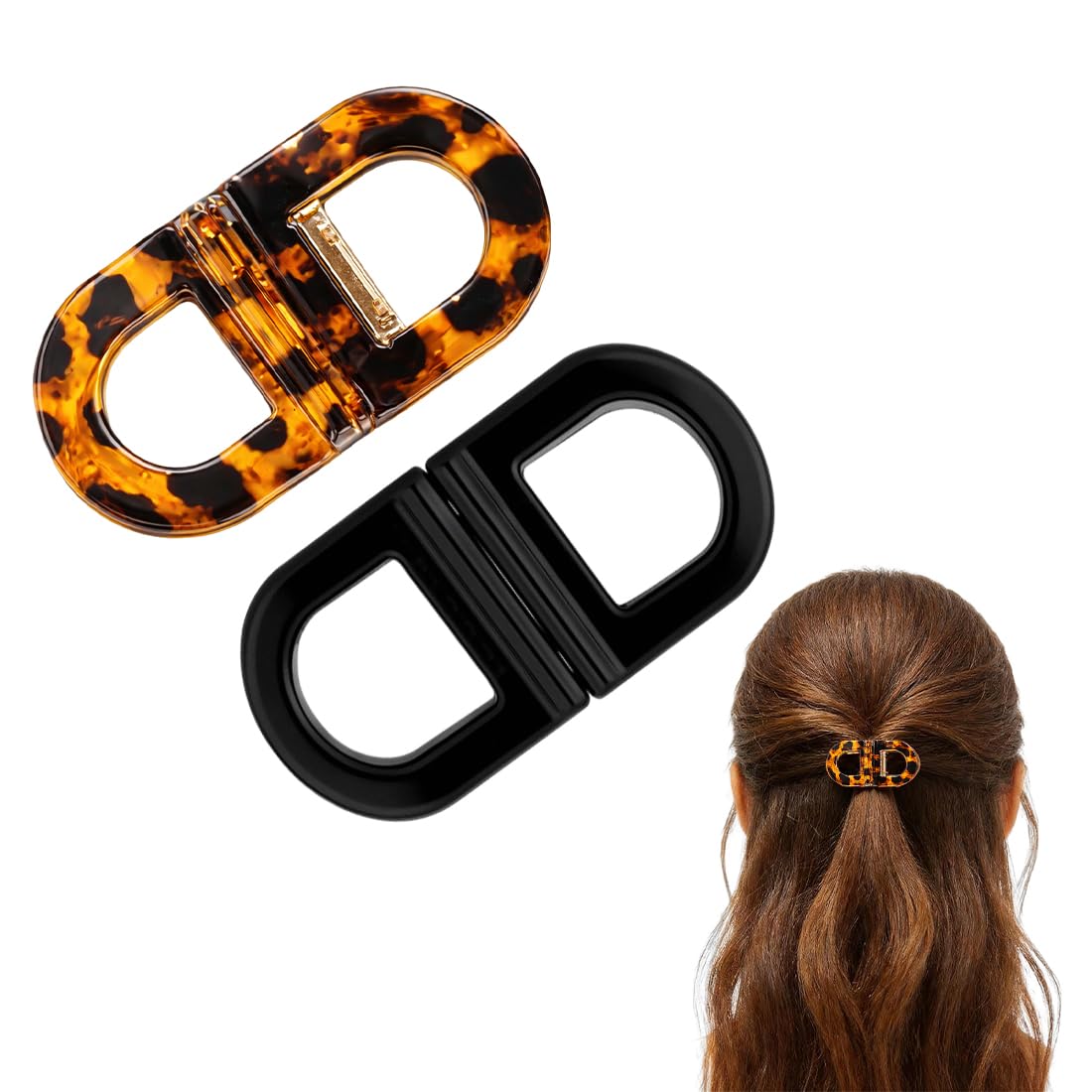 2fermagli per capelli da donna, sottili, medio-fini, alla moda, graziosi accessori per capelli da donna, tenuta forte