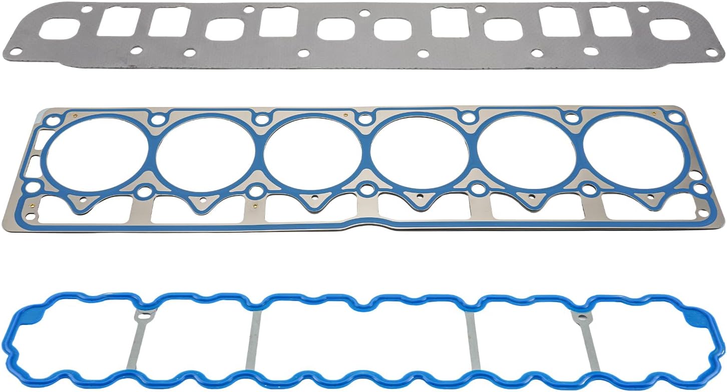 KAX Engine Cylinder Head Gasket Set Compatible with Jeep Grand Cherokee 1999-2004, Wrangler 2000-2006, Cherokee 1999-2001 4.0L, Head Gasket Kit, OE# HS26211PT, HS9076PT-4, ES71102