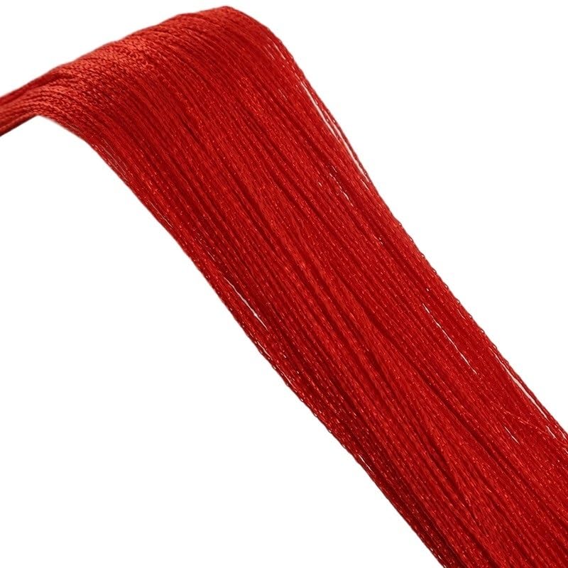 Fadenvorhang 300 x 200 cm Fadenvorhänge, Bildschirmband, Trennvorhang for Wohnzimmer, Tür, Wand, Fenster, Panel, Quastenvorhang Fadengardine(Red,300x260cm)