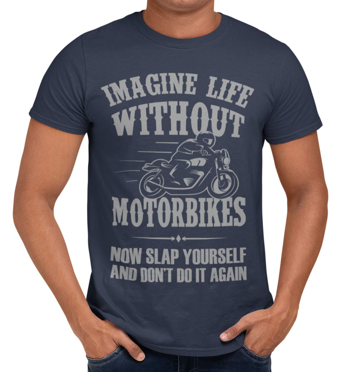 Getting Shirty Imagine Life without Motorbikes (Bike, Biker) Motorcycle T-Shirt for Men and Women