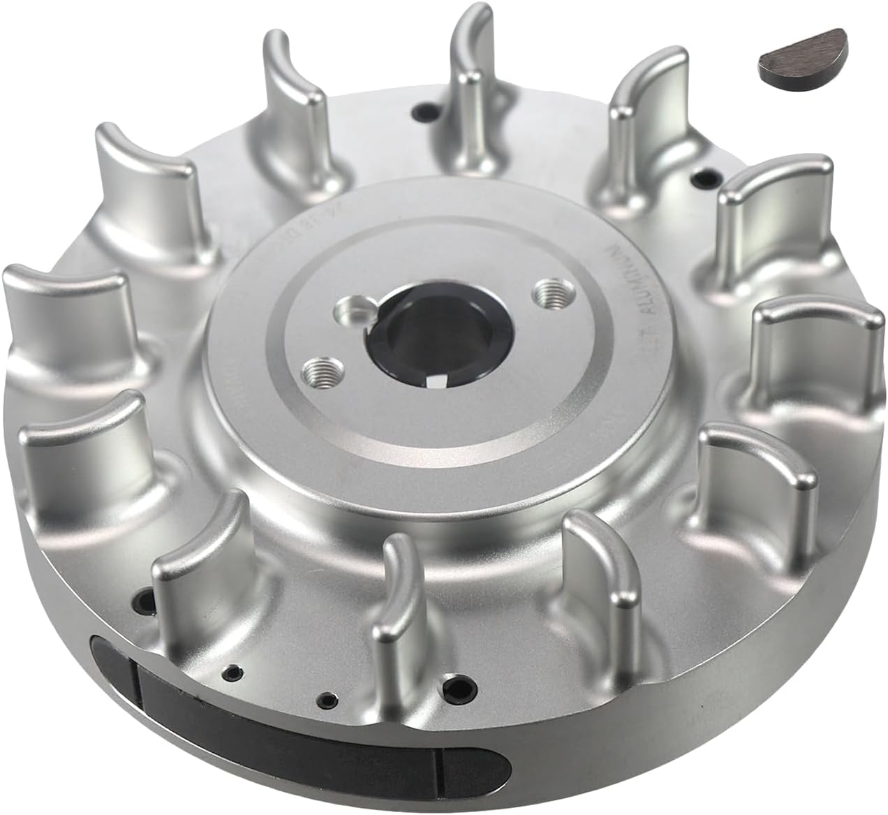 Billet Aluminum Flywheel For Predator 212cc Hemi Only，Timing advance 24-38 degrees Silver