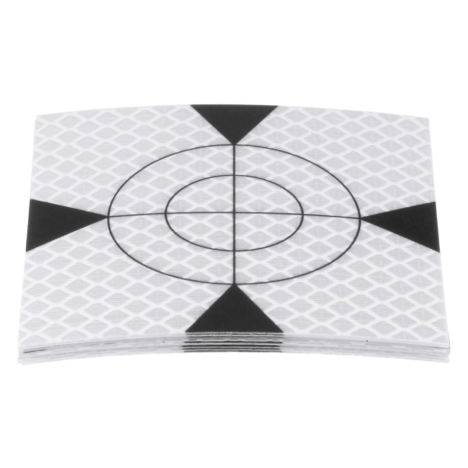 HARFINGTON 10pcs Survey Reflector Target 80x80mm Self-Adhesive Reflective Tape Survey Target Sheets for Total Stations, Silver Tone