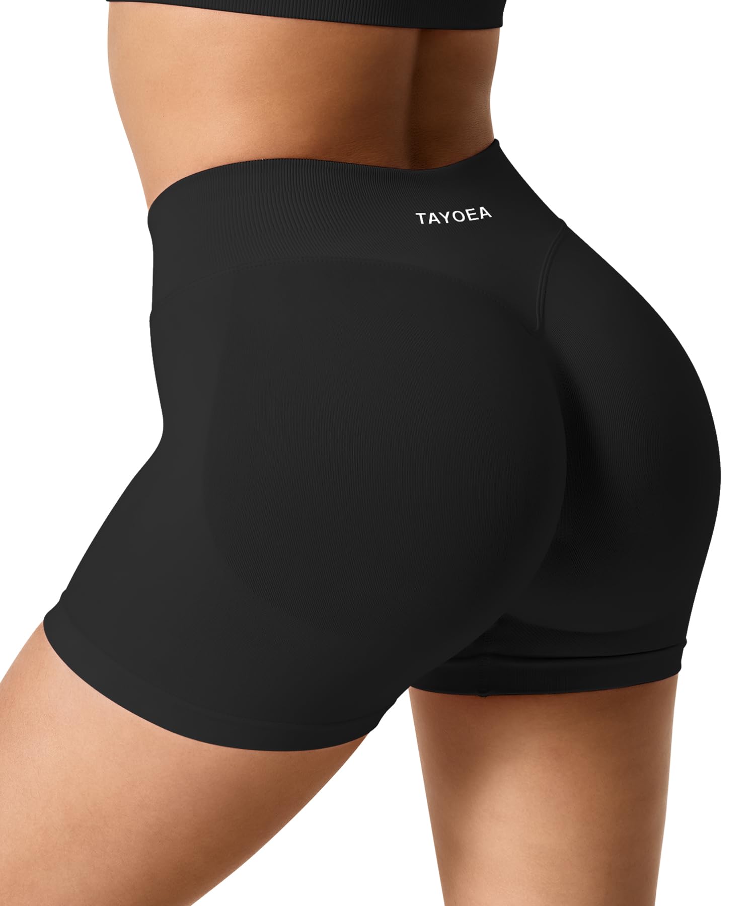 TAYOEA Short de Sport Femme Scrunch Pantalon de Sport Court Push Up Court Butt Lifting Gym Short sans Couture Workoutler Pantalon de Cyclisme - 5