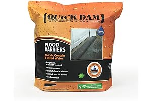 Quick Dams Temporary Water Barriers, Model QD617-1, 1-Pack, Black