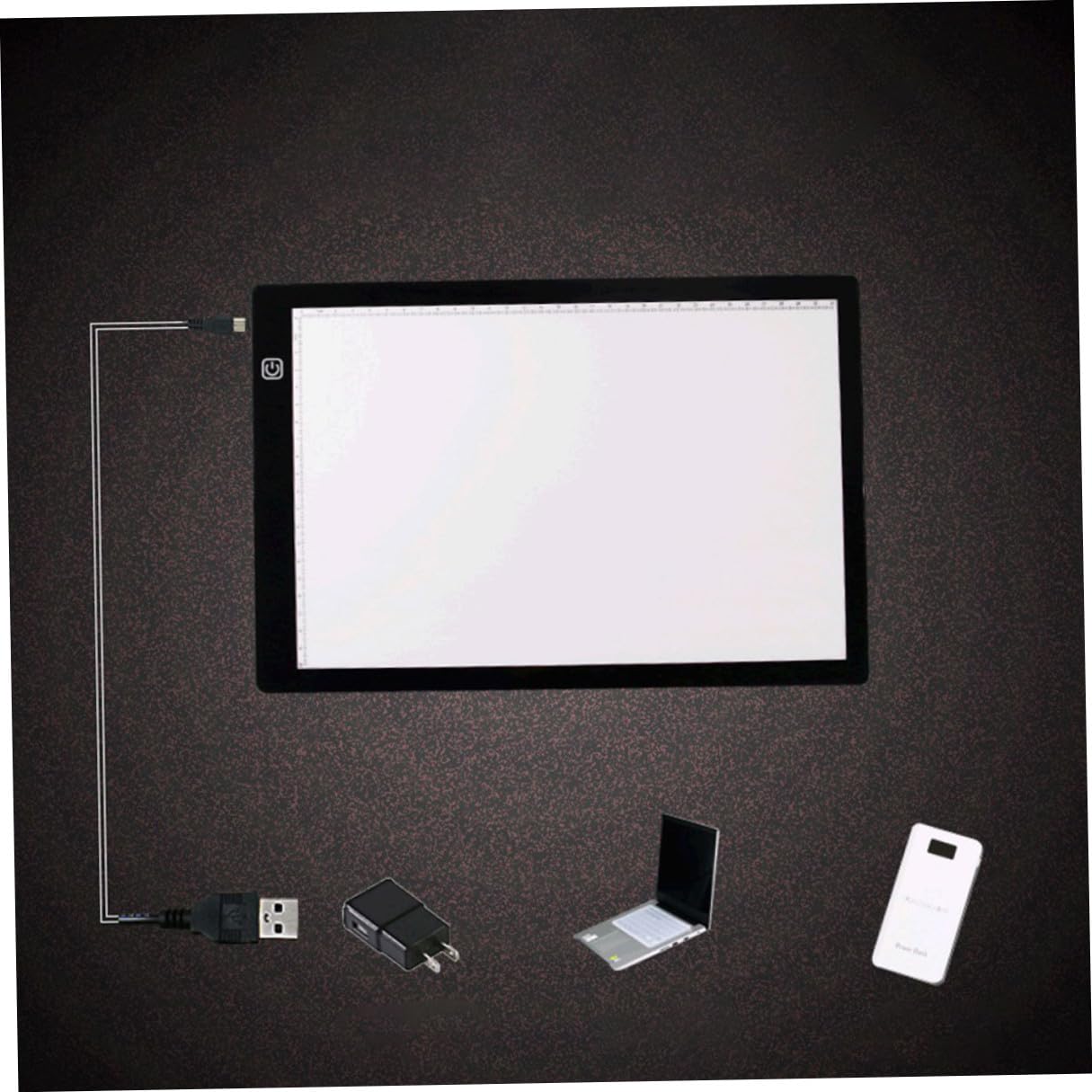 Cabilock Table Lumineuse A4 LED de Traçage Surface Acrylique, Faible Consommation, Aimantée 2 Aimants, pour Dessin et Embossage Artistique