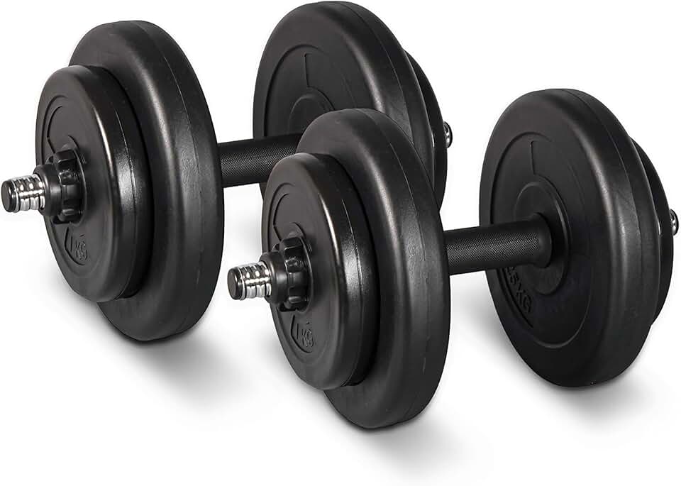Bestfor Pair of 15Kg,20Kg,25Kg,30Kg Adjustable Dumbbells Fre
