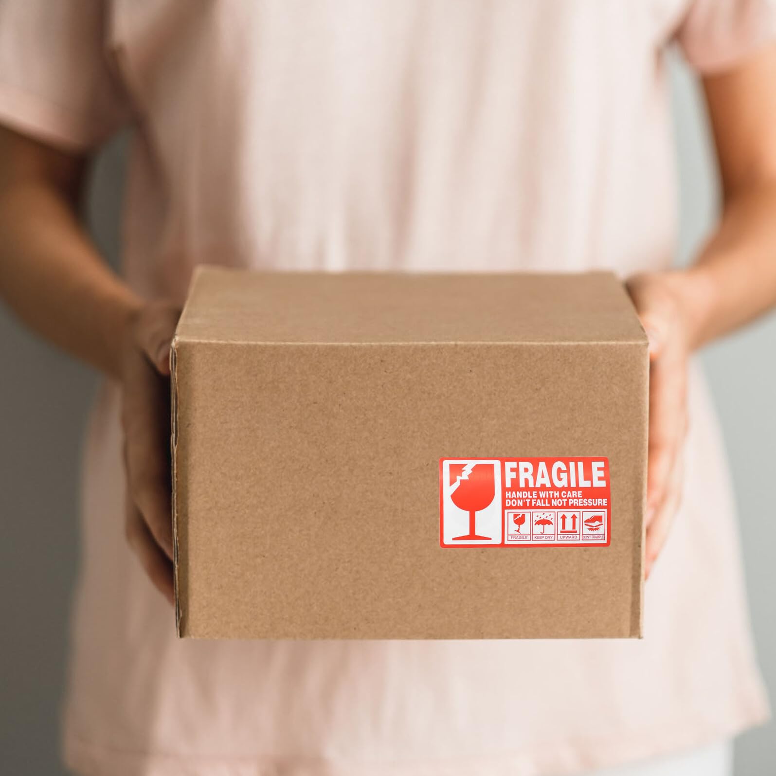 Etichetta Pezzi Fragile Adesiva e per Spedizione Rossa con Rame Colla in Facile da Attaccare Leggera, 1000 Sicuro per Imballaggio e Trasporto