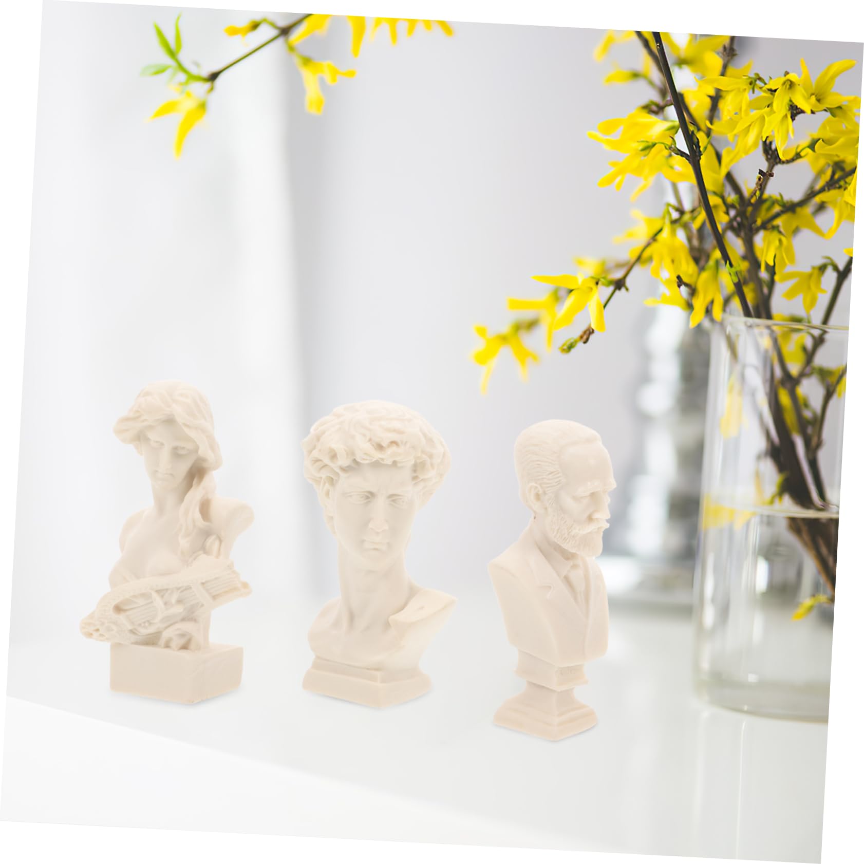 Artibetter Pequeña Estatua De Yeso Dibujo Cifra Busto Estatua Decoración del Hogar Figura Escultura Adorno del Hogar Bloque De Figuras De Aprendizaje 10 Piezas*4