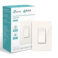 Vista 8 de Kasa Smart Interruptor de luz HS200, un solo polo, necesita cable neutro, interruptor de luz Wi-Fi de 2.4 GHz, funciona con Google Home, certificado