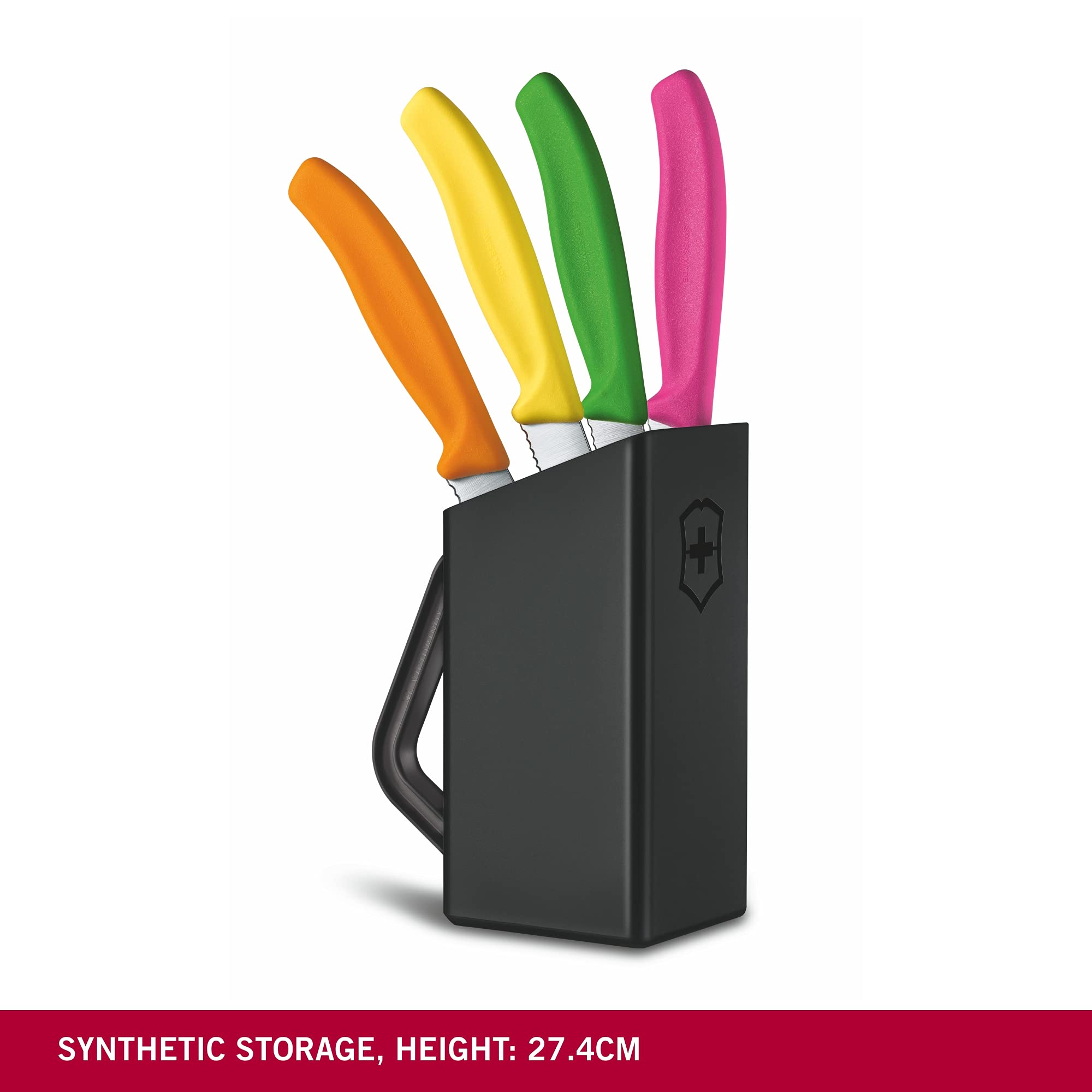 Victorinox Swiss Classic Ceppo per coltelli da bistecca e da pizza, con 4 pezzi, per conservare i coltelli