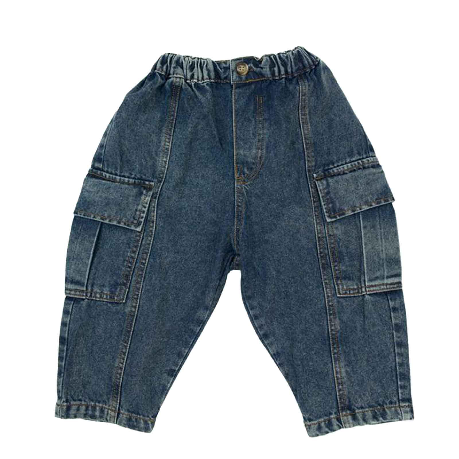 Generico Jeans Ragazzo 14 Anni-Pantaloni in Denim Casual per Le Vacanze, per Bambini e Bambine, da Bambino o da Bambina