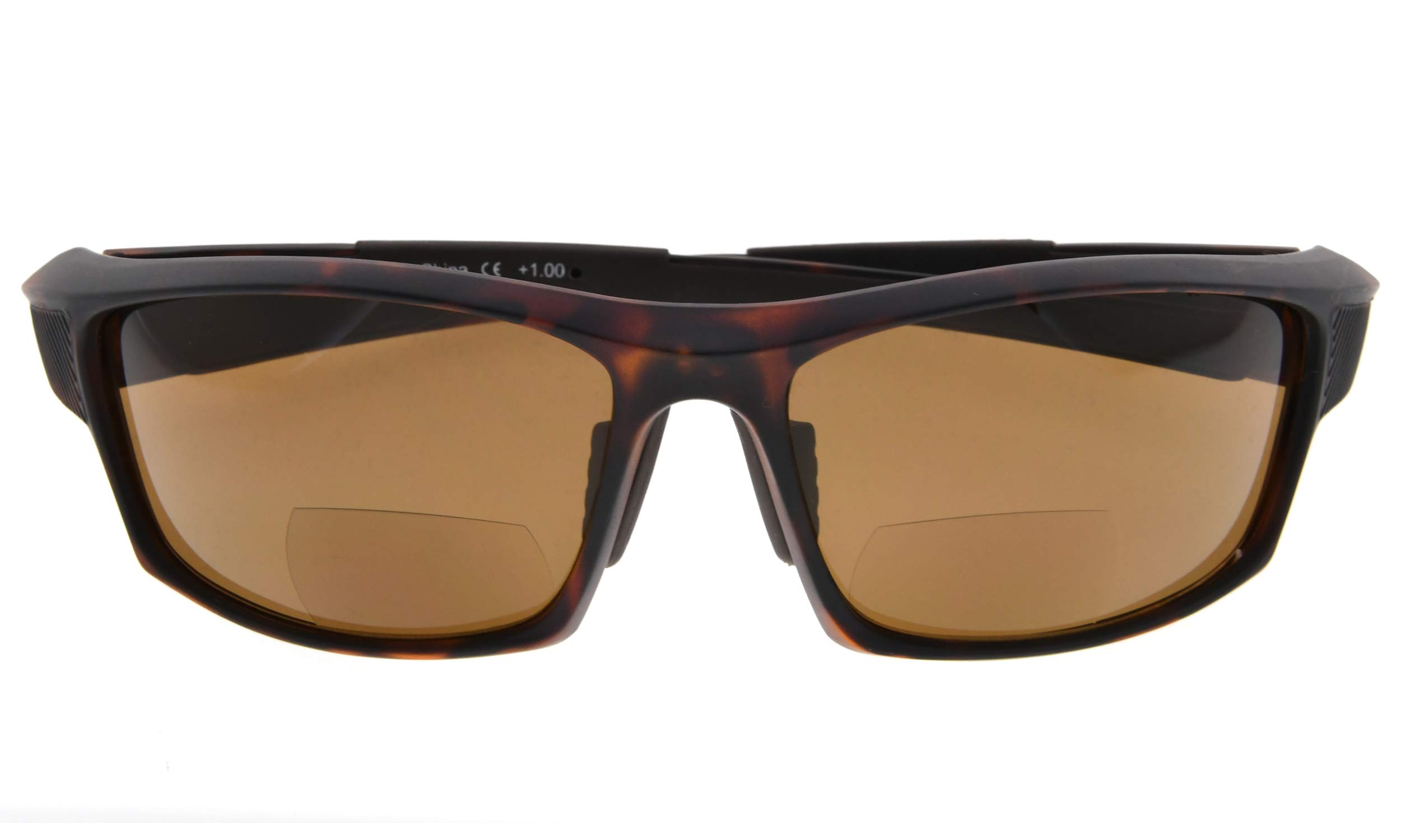 Eyekepper TR90 Sports Bifocal Sunglasses Baseball Running Fishing Driving Golf Softball Hiking Readers (Matte Tortoise, 2.25) โ image 1