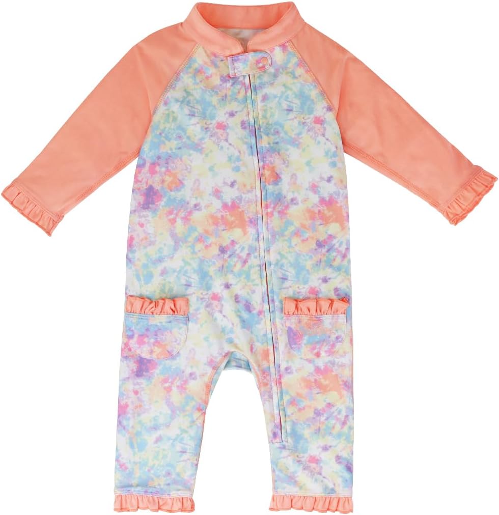 UV SKINZ Baby Girls’ Sun and Swimsuit with UPF 50+ Sun Protection – Full Body Swimsuit for Baby, Baby UV Protection Clothing