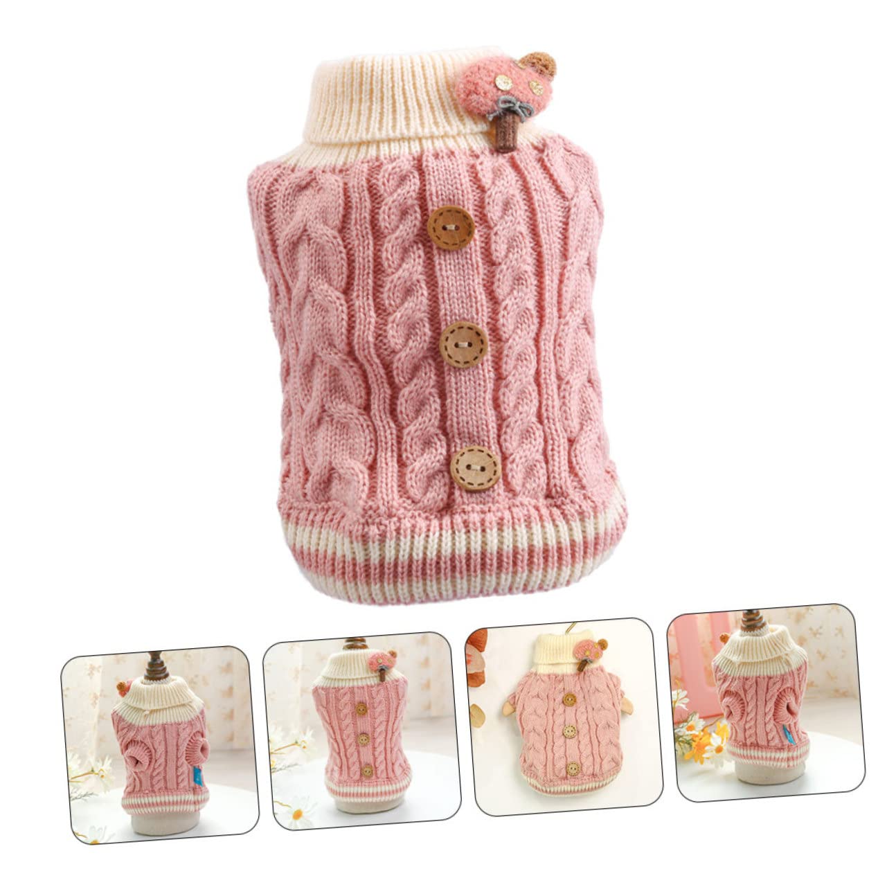 BESPORTBLE Lot De 3 Pulls pour Petits Chiens Vêtements Chauds Et Respirants