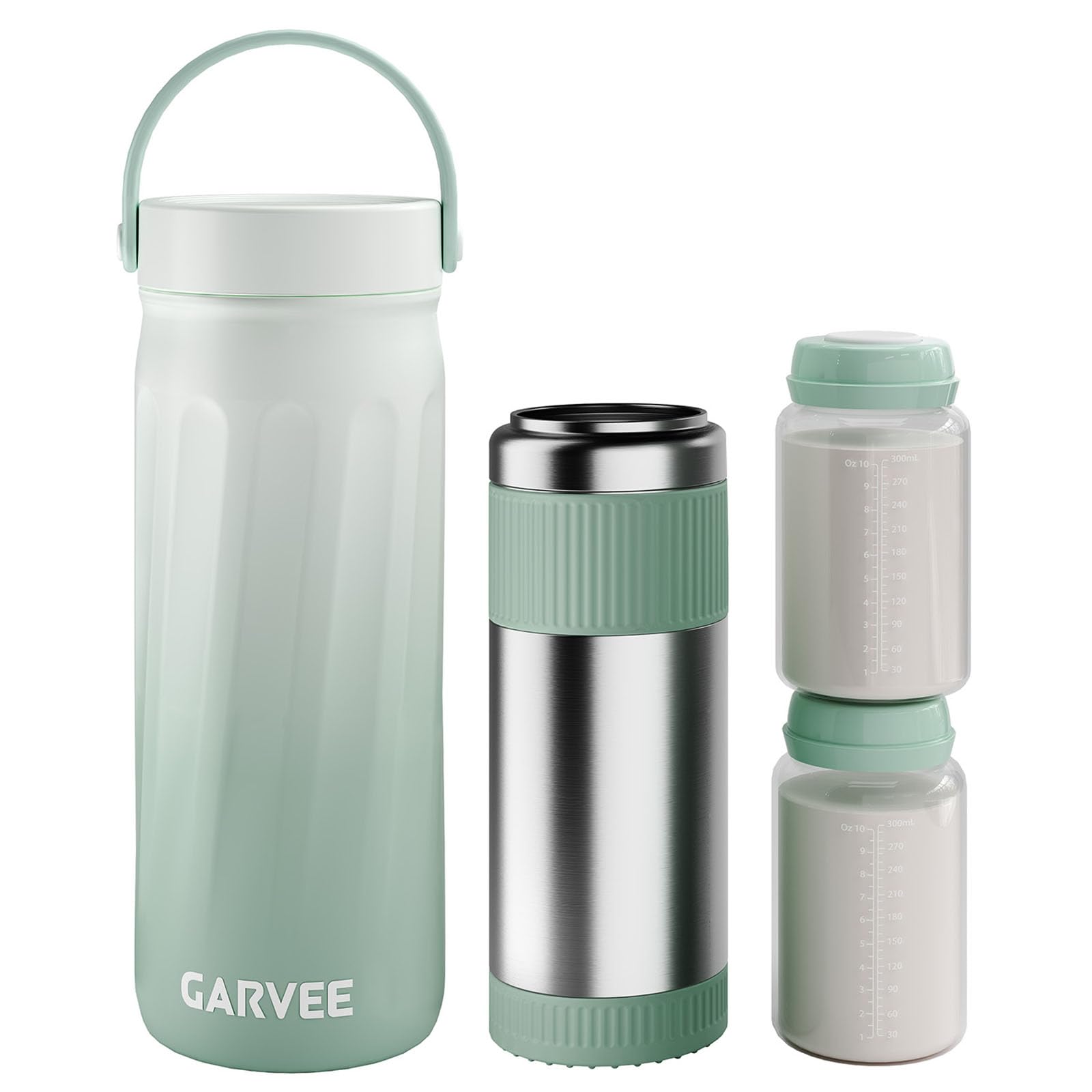 Glacière Lait Maternel Portable 600ml, 24H Isotherme Conservation, 2 Bouteilles 300 ml sans BPA, pour Bébé, Nouveau-né, Mamans Actives et Sorties |
