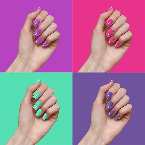 Miniatura 3 de Vishine Soak Off - Juego de esmaltes de uñas de gel LED UV con purpurina azul 03fl oz cada kit de manicura de gel de uñas